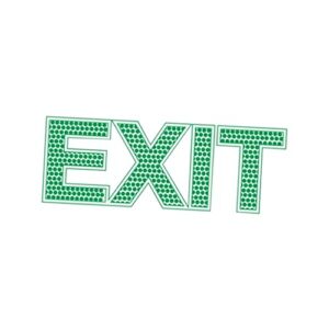 topperfun emergency door exit sign safety exit sign wall sticker noctilucence exit sign green exit sign sticker