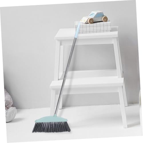 BUTIFULSIC 2pcs Stainless Steel Broom Market Broom Outdoor Brooms Portable Dust Broom Upright Broom Sweeper Broom Household Broom Long Handled Broom Large Broom Lobby Broom Blue Plastic