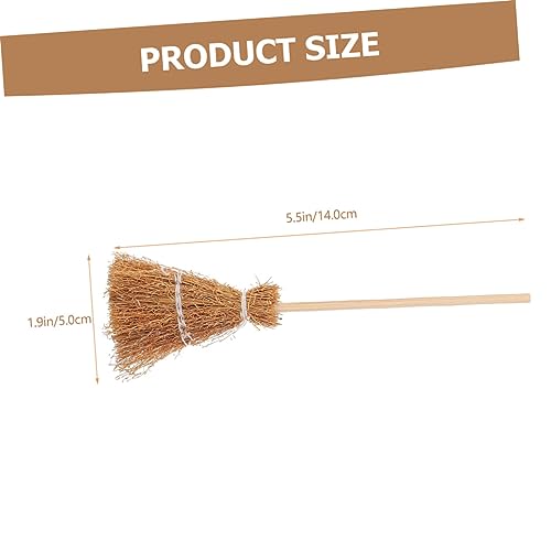 ORFOFE 15pcs Wood Miniature Cleaning Tool Small House Ornament Mini House Brooms Small House Decor Broom