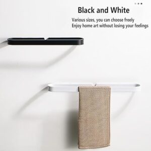 Towel Racks, Towel Rackstylish Bathroom Towel Rail Wall Mounted Towel Rack 1 Tier Bath Towel Rack 2 Installation Methods Aluminum Towel Rail Towel Rack/Real for Bathroom/White/50Cm