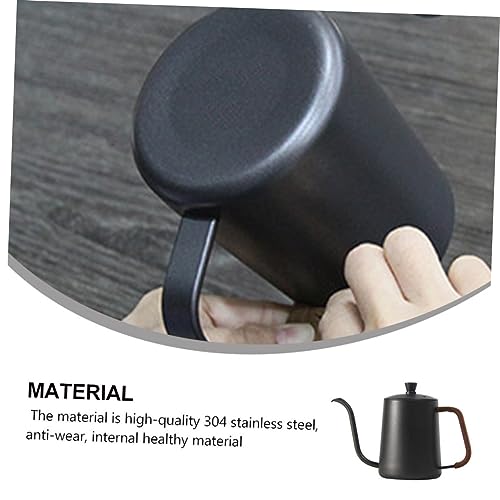 Mikinona 1pc Hand Pour Coffee Pot Drip Filter Teakettle Electric Kettle Manual Espresso Machine Mini Espresso Maker Stainless Pot Stainless Steel Pot Black 304 Stainless Steel