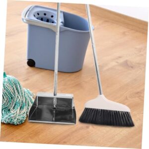 ORFOFE 1 Set Garbage Shovel Indoor Broom Dustpan Home Cleaning Broom Stand up Dustpans Office Broom Dustpan Angle Brooms Lobby Dustpan Scoop Shovel Standing Dustpan Stainless Steel