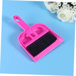 Outanaya Cleaning Tools Computer Keyboard Broom Computer Dustpan Small Camping Broom Cage Cleaner Mini Dustpan and Brush Mini Keyboard Brush Dustpan Short Handle Mini Brush Sofa Brooms Rosy