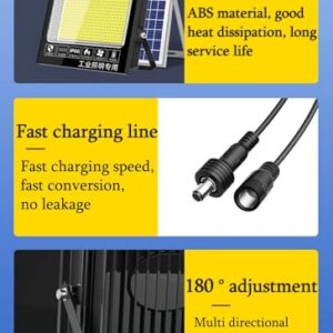 ZXXHNNAIH Solar Street Light IP66 Waterproof Solar Street Lights Outdoor LED Commercial Lighting with 19 ft Cables and Remote Control, Easy to Install