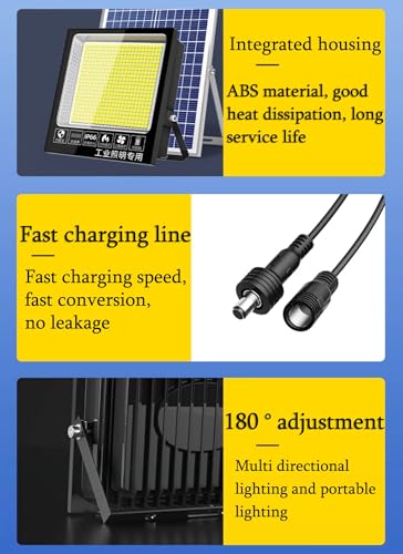 ZXXHNNAIH Solar Street Light IP66 Waterproof Solar Street Lights Outdoor LED Commercial Lighting with 19 ft Cables and Remote Control, Easy to Install