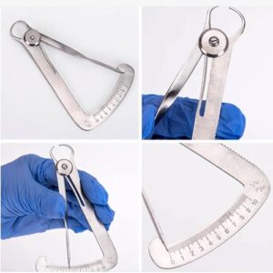 Dental Gauge Caliper, Dental Metal Wax Caliper High Precision Orthodontic Gauge, Stailess Steel Measuring Tools Dental Instruments (for Wax)