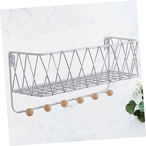 Parliky 1pc Wall Storage Shelves Storage Storage Storage Hanging Rack Hooks and Storage -Mounted Storage Rack Necktie Storage Case Wall Rack Storage Shelf White