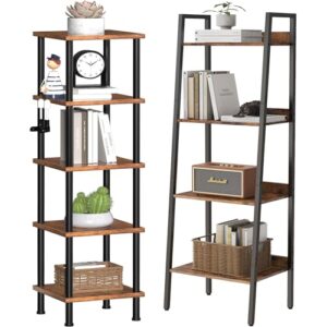 homedawn 5-tier corner shelf & 4-tier ladder shelf