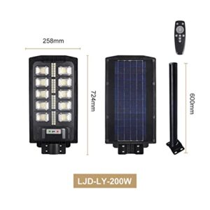 BLHKBAIKB Solar Street Light Outdoor,Dusk to Dawn 30000 Lumens Motion Sensor with Remote Control, IP67 Waterproof LED Solar Outdoor Light for Parking Lot,Garden,Street