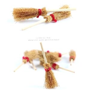 SEWOART 20pcs Witches Hanging Plant Accessories Witch Broom Minature Broomsticks Mini Broomsticks Whisk Broom Halloween Hanging Pendant Small Decorative Broom Mask Kid Toy