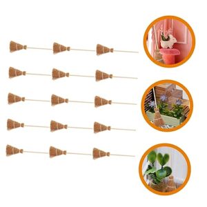 ORFOFE 15pcs Wood Miniature Cleaning Tool Small House Ornament Mini House Brooms Small House Decor Broom