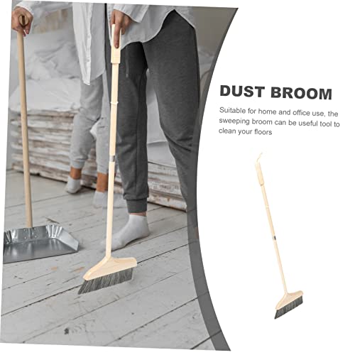 OHPHCALL Wooden Long Handle Broom Dust Sweeper Toilet Riser Dust Broom Telescopic Broom Concrete Broom Sofa Sweeping Broom Fine Bristle Broom Camping Broom Courtyard Broom Rv Bristle Hair