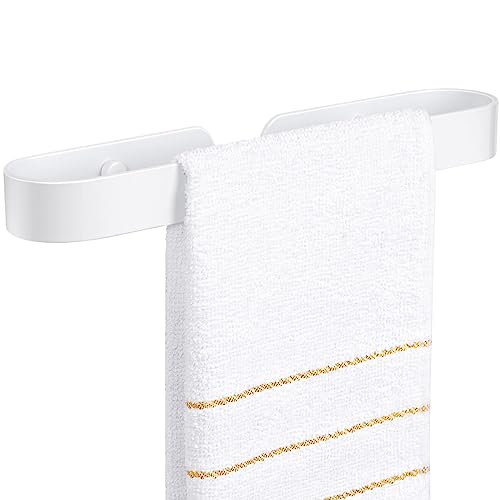 Towel Racks, Towel Rackstylish Bathroom Towel Rail Wall Mounted Towel Rack 1 Tier Bath Towel Rack 2 Installation Methods Aluminum Towel Rail Towel Rack/Real for Bathroom/White/50Cm