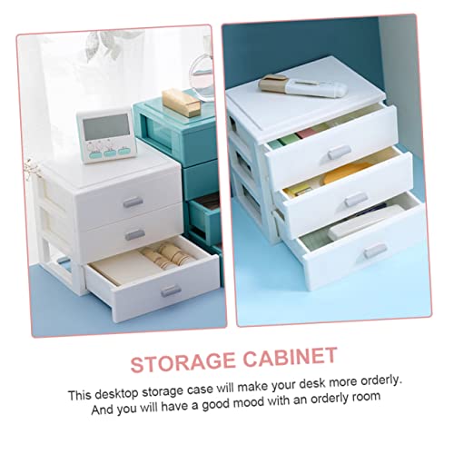 STOBOK Box Storage Box Stackable Organizer Drawers Storage Drawers Sundry Holder Desktop Organizer Sundries Organizer Desktop Drawer Organizer Dresser Storage Organizer White Pp