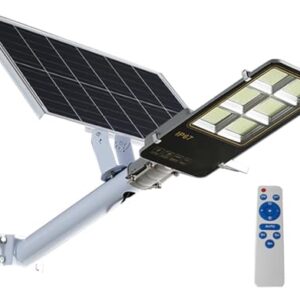 ZXXHNNAIH 300W Solar Street Light, LED Solar Street Lights Outdoor Waterproof, Dusk to Dawn Bright Street Lights Solar Powered with Remote Control for Parking Lot Patio,Yard and Garage