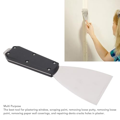 Stainless Steel Paint Scraper Tool with Ergonomic Handle for Drywall Repair, 8 Sizes 1in - 6in, Mirror Polished Surfaces, for Patching Dents, Cracks, and Holes in Plaster