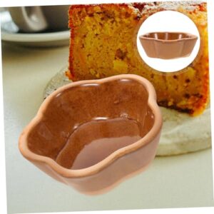 GRIRIW Plum Blossom Cake Stamp Mold Cute Bowl Oven Egg Cup Creme Brulee Dishes Mini Souffle Dish Mixing Bowl Lahsary Charcuterie Bowl Cooking Utensil Moulder Egg Bite Mold Coffee Ceramics