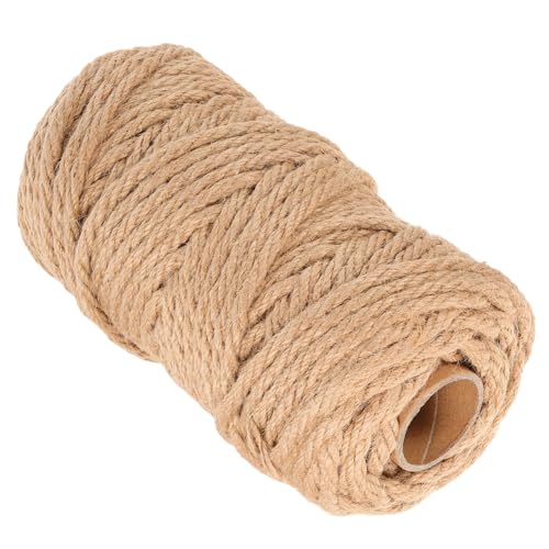 Hohopeti 1 Roll Cat Climbing Rope Sturdy Cat Scratcher Rope Heavy Sisal Twine Cat Scratching Tree Replacement Rope Natural Jute Twine Rope on Cat Trees Sisal Fibre Rope Sisal Rope Khaki