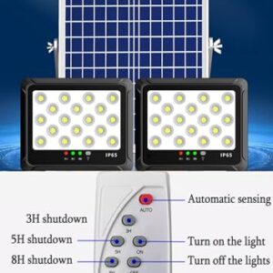 ZXXHNNAIH Solar Street Light IP65 Waterproof Solar Parking Lot Lights,with 19.6ft Cable,Motion Sensor Dusk to Dawn Easy-to-Install for Barn Yard