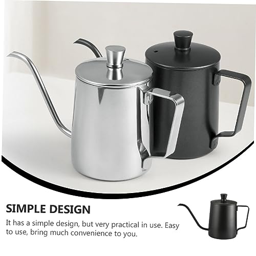 VINTORKY 1pc Coffee Maker Coffee Dripper Pot Beverage Pitcher Practical Coffee Pot Nspressso Drip Coffee Kettle Retro Coffee Maker Espresso Machine Stovetop Teapot Black