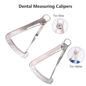 Dental Gauge Caliper, Dental Metal Wax Caliper High Precision Orthodontic Gauge, Stailess Steel Measuring Tools Dental Instruments (for Wax)