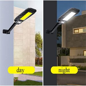 BLHKBAIKB Solar Street Light Outdoor,Dusk to Dawn Motion Sensor with Remote Control 30000 Lumens Solar Outdoor Light IP67 Waterproof,Suitable for Backyard Garden Parking Lot Etc