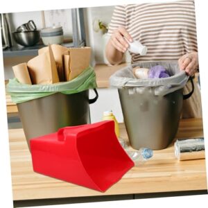 KICHOUSE Garbage Cleaning Dustpan Small Dust Pan Commercial Sweeping Supplies Trash Scoop Household Dustpans Garden Dustpans Trash Cleaning Shovels Upright Pans Kitchen Dustpans Plastic Red