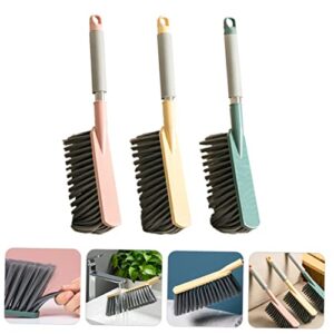 BCOATH 3pcs Sweeping Brush para Limpiar Bed Cleaning Brush Soft Bristle Cleaning Brush Car Broom Car Cleaning Brush Hand Sofa Cleaning Brush Soft Bristle Broom Stainless Steel