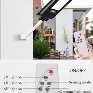 ZXXHNNAIH Solar Street Light IP65 Waterproof Street Solar Light,Multiple Lighting Modes Easy to Install for Front Door Backyard Garage