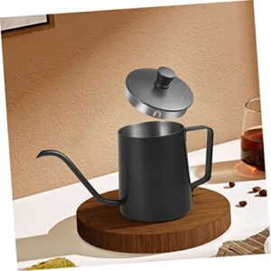 VINTORKY 1pc Coffee Maker Coffee Dripper Pot Beverage Pitcher Practical Coffee Pot Nspressso Drip Coffee Kettle Retro Coffee Maker Espresso Machine Stovetop Teapot Black