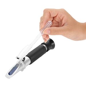 58~92% Wort Specific Gravity Refractometer, Beer Fruit Wine Sugar Test, Sturdy Aluminum Body, Adjustable, Compact Design with Soft Eyepiece