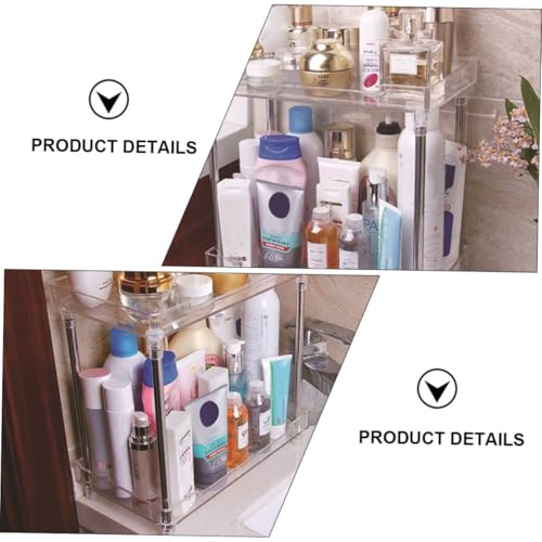 BIUDECO 1pc Box Shelf Storage Box Makeup Storage Rack Storage Stand Under Sink Cabinet Organizer Multi-function Storage Shelf Household Storage Rack Household Storage Shelf Acrylic