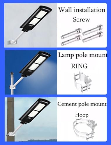 ZXXHNNAIH Solar Street Light IP65 Waterproof Street Solar Light,Multiple Lighting Modes Easy to Install for Front Door Backyard Garage