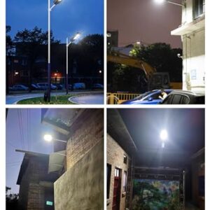 ZXXHNNAIH Solar Street Light IP65 Waterproof Street Solar Light,Multiple Lighting Modes Easy to Install for Front Door Backyard Garage