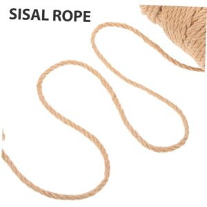 Hohopeti 1 Roll Cat Climbing Rope Sturdy Cat Scratcher Rope Heavy Sisal Twine Cat Scratching Tree Replacement Rope Natural Jute Twine Rope on Cat Trees Sisal Fibre Rope Sisal Rope Khaki