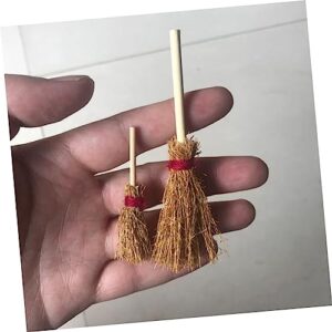 SEWOART 20pcs Witches Hanging Plant Accessories Witch Broom Minature Broomsticks Mini Broomsticks Whisk Broom Halloween Hanging Pendant Small Decorative Broom Mask Kid Toy