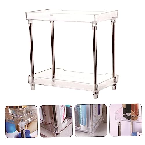 BIUDECO 1pc Box Shelf Storage Box Makeup Storage Rack Storage Stand Under Sink Cabinet Organizer Multi-function Storage Shelf Household Storage Rack Household Storage Shelf Acrylic