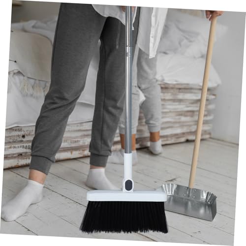 BUTIFULSIC Set Broom Dustpan Set Brooms Sweeeping Material Mini Cleaning Favor Long Handle Cleaning Broom Floor Broom Kit Kitchen Broom Home Cleaning Device Lobby Broom Stainless Steel White