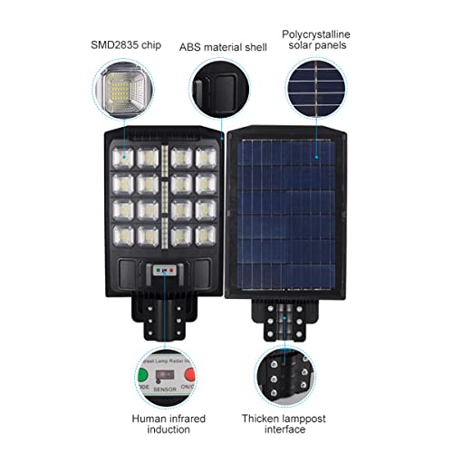 BLHKBAIKB Solar Street Light Outdoor,Dusk to Dawn 30000 Lumens Motion Sensor with Remote Control, IP67 Waterproof LED Solar Outdoor Light for Parking Lot,Garden,Street