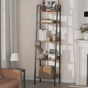 Homedawn 5-Tier Corner Shelf & 5-Tier Ladder Shelf with Steel Frame