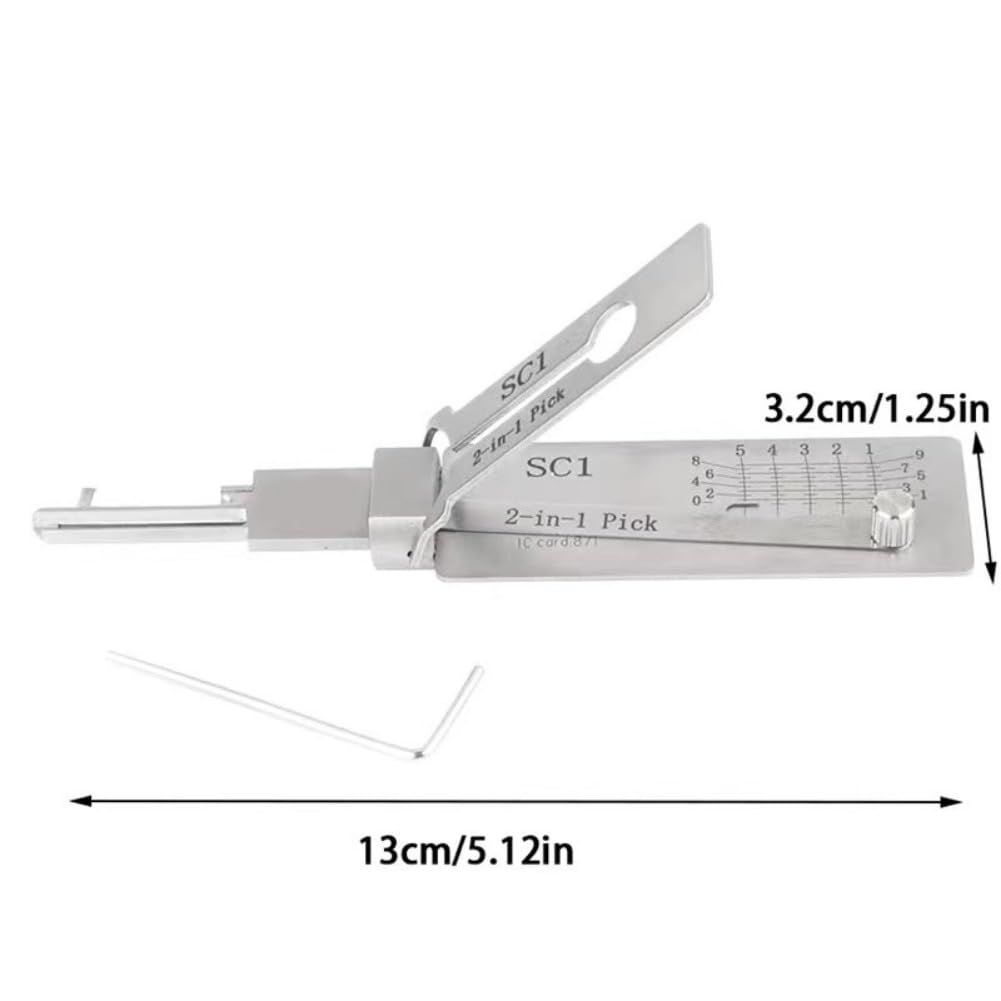 Stainless Steel 𝗠𝗮𝘀𝘁𝗲𝗿 𝗞ē𝘆 𝗗𝗲𝗰𝗼𝗱ē𝗿, 2-in-1 𝗠𝗮𝘀𝘁𝗲𝗿 𝗞ē𝘆 Decoder, 𝗠𝗮𝘀𝘁𝗲𝗿 𝗞ē𝘆 Decoder L-o-c-k - 𝗣𝗶𝗰𝗸𝗶𝗻𝗴 Kit Tool- SS001- SS002 (SS002 Pro)