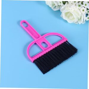 Outanaya Cleaning Tools Computer Keyboard Broom Computer Dustpan Small Camping Broom Cage Cleaner Mini Dustpan and Brush Mini Keyboard Brush Dustpan Short Handle Mini Brush Sofa Brooms Rosy