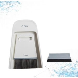 Gogogmee 1 Set Cage Cleaner Countertop Broom Dustpan Small Dustpan Brush Desktop Cleaning Broom Soft Bristle Broom Tiny Cleaning Broom Table Sweep Broom Mini Broom and Dustpan White