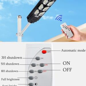 ZXXHNNAIH Solar Street Light Solar Parking Lot Light,with Motion Sensor and Remote Control,IP67 Waterproof,for Basketball Court Parking Lot