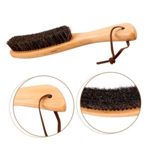 KICHOUSE Dust Brush Cleaning Scrub Brush Whisk Broom Handheld Broom Wooden Handle Cleaning Brush Clothes Brush Hand Broom Hand Brush Upholstery Brush Hat Brush Furniture Brush Horsehair