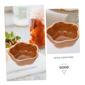 GRIRIW Plum Blossom Cake Stamp Mold Cute Bowl Oven Egg Cup Creme Brulee Dishes Mini Souffle Dish Mixing Bowl Lahsary Charcuterie Bowl Cooking Utensil Moulder Egg Bite Mold Coffee Ceramics