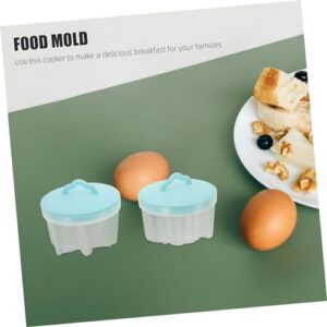 HOLIDYOYO 4pcs Food Maker Egg Cooker Egg Cup Egg Poaching Cup Egg Poacher Tray Food Steamer Egg Poaching Poached Egg Cups Egg Maker Blue