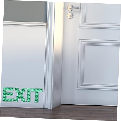 TOPPERFUN Emergency Door Exit Sign Safety Exit Sign Wall Sticker Noctilucence Exit Sign Green Exit Sign Sticker