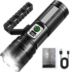 wenotk rechargeable led flashlights high lumens, super bright flashlight with 11 modes ipx6 waterproof, powerful handheld flashlight for camping emergencies hiking home