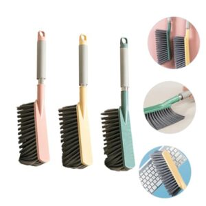 BCOATH 3pcs Sweeping Brush para Limpiar Bed Cleaning Brush Soft Bristle Cleaning Brush Car Broom Car Cleaning Brush Hand Sofa Cleaning Brush Soft Bristle Broom Stainless Steel